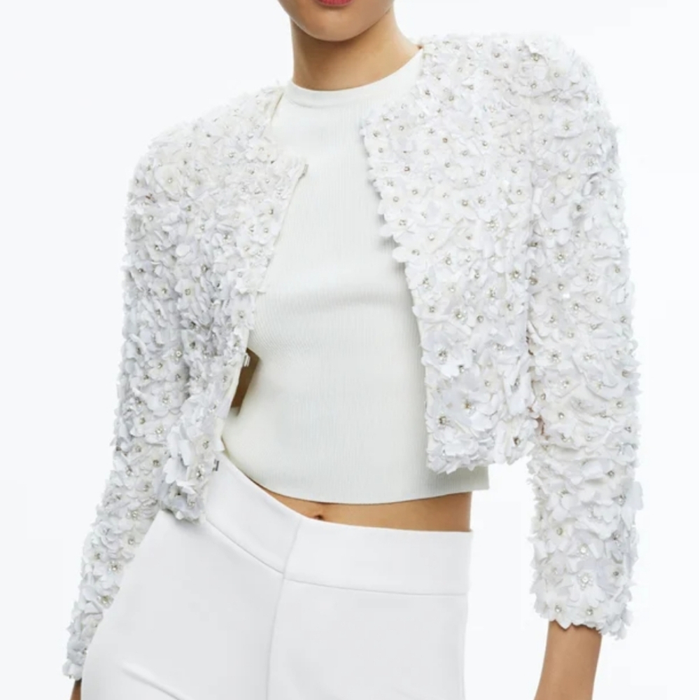 ALICE + OLIVIA Floral Applique Jacket